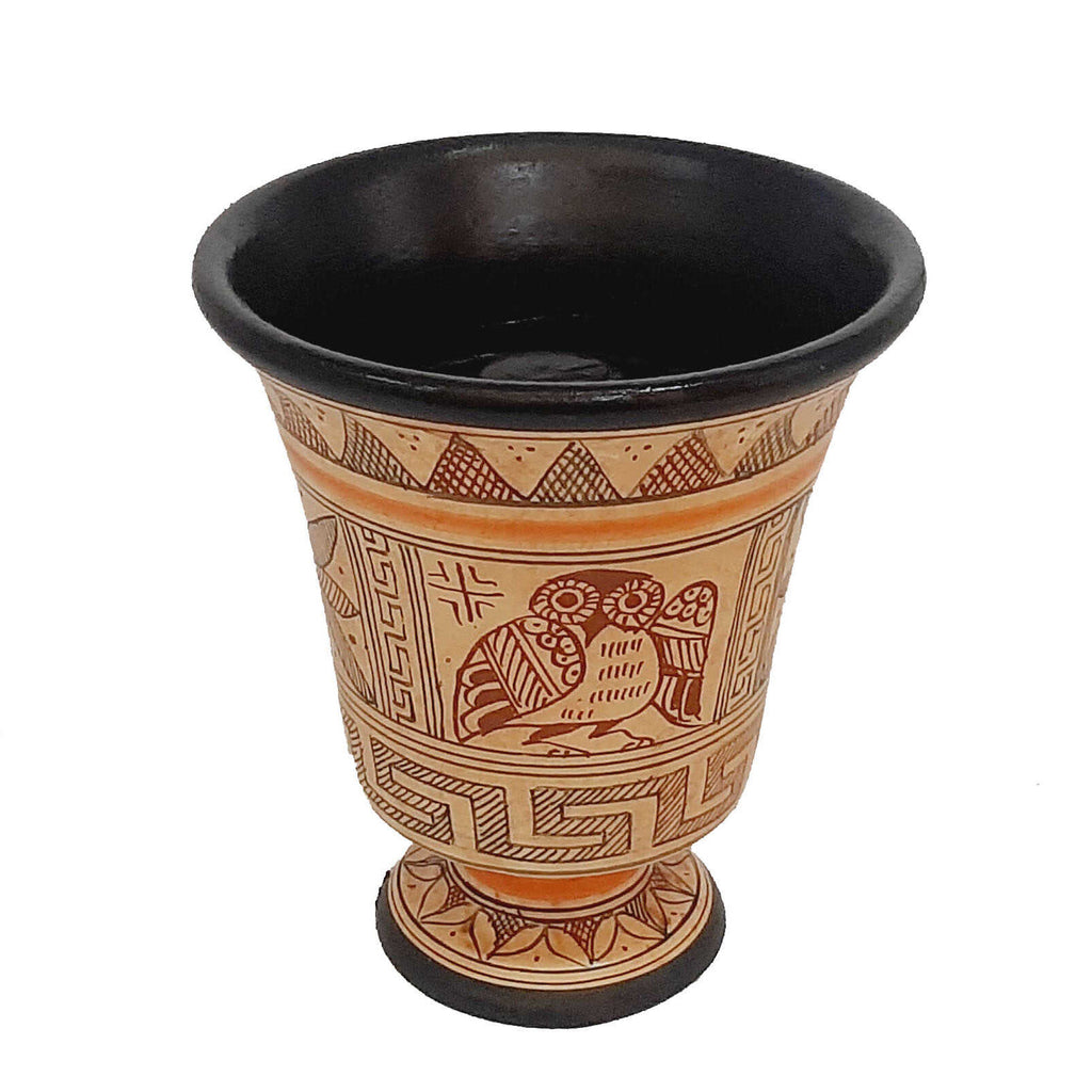 Geometric Art Pottery,Pythagorean Cup 11cm ,Owl