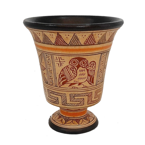Geometric Art Pottery,Pythagorean Cup 11cm ,Owl