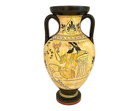 God Apollo with Hermes,God Dionysus,Attic White pottery Amphora 26cm