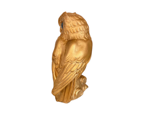 Goddess Athena's Owl Statue with Bronze patina Sculpture Cast 16,5cm