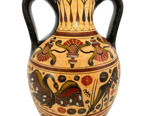 Amphore de poterie grecque, Vase 26cm, Art corinthien antique