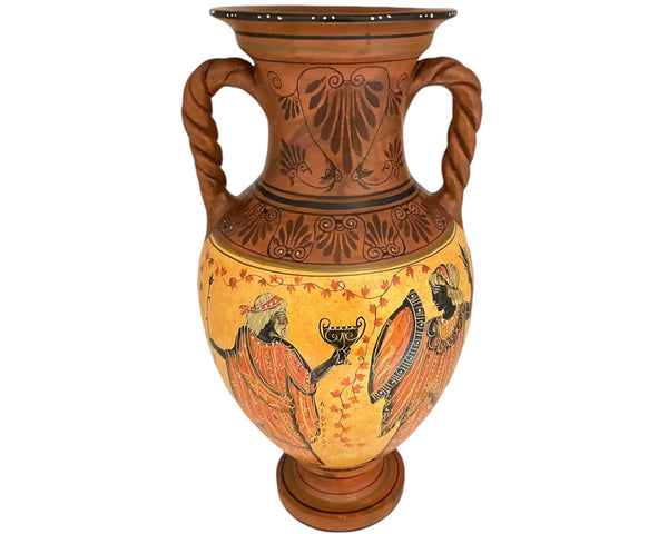 Greek Pottery Vase Amphora 36cm,Showing Achilles and Patroclus