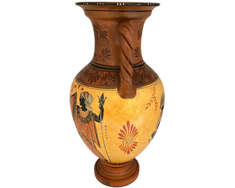 Greek Pottery Vase Amphora 36cm,Showing Achilles and Patroclus - ifigeneiaceramics