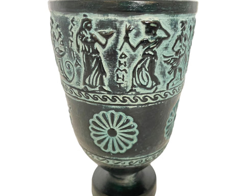 Releif terracotta Pottery glass 13cm,Shows the 12 Greek Olympian Gods