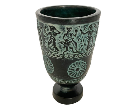 Releif terracotta Pottery glass 13cm,Shows the 12 Greek Olympian Gods
