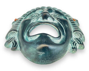 Greek Theater Tragedy Mask ,Relief terracotta, wall Decor 24x20cm