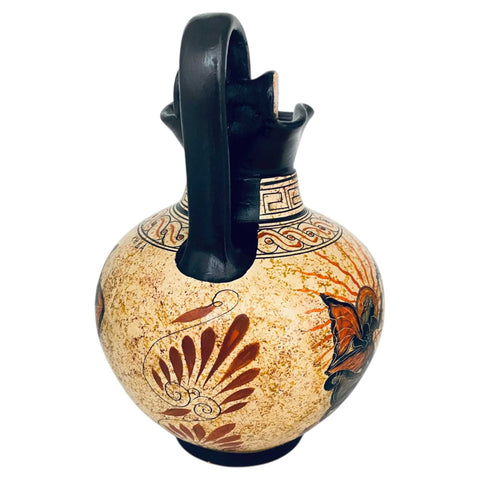 Greek Vase ,Rhodian Oinochoe 26cm,Phaethon,God Zeus,Leda,Swan - ifigeneiaceramics