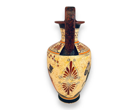 Greek Pottery Amphora Vase 30cm,Apollo with Panas,God Dionysus