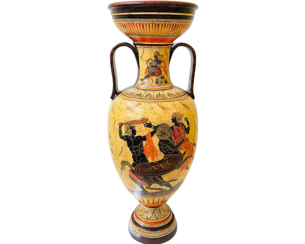 Greek Pottery Vase Amphora 81cm,Paris Abducts Helen,Hecules killing centaur
