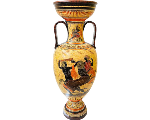 Greek Pottery Vase Amphora 81cm,Paris Abducts Helen,Hecules killing centaur