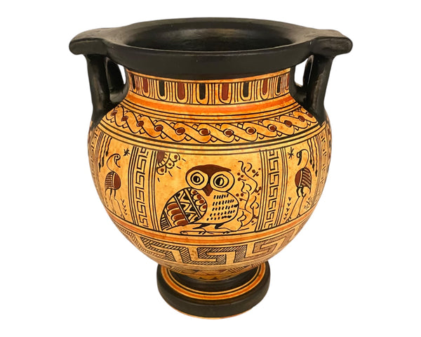 Greek pottery Vase,Column krater 16cm,Geometric art