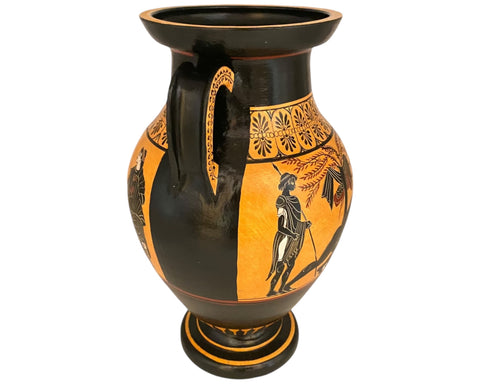 Attic Black figure Amphora 31cm ,Psiax Painter,Hercules Strangling the Nemean Lion - ifigeneiaceramics