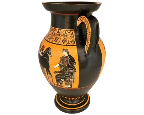 Attic Black figure Amphora 31cm ,Psiax Painter,Hercules Strangling the Nemean Lion - ifigeneiaceramics