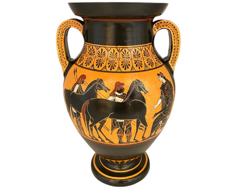 Attic Black figure Amphora 31cm ,Psiax Painter,Hercules Strangling the Nemean Lion - ifigeneiaceramics
