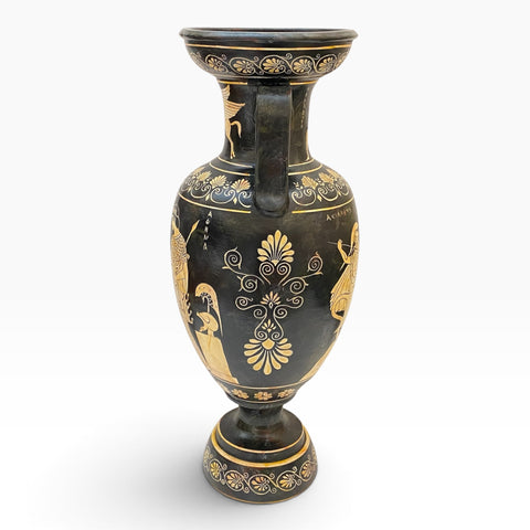 Griechische Keramikvase/Amphore, 81 cm, Paris entführt Helena, Hekules tötet einen Zentauren