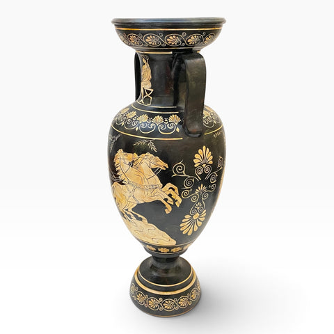 Griechische Keramikvase/Amphore, 81 cm, Paris entführt Helena, Hekules tötet einen Zentauren