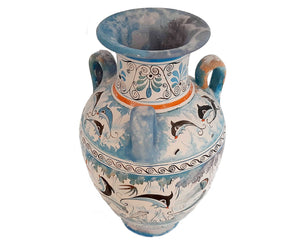 Minoan Art Pottery Vase, Amphora  with 3 handles 32cm