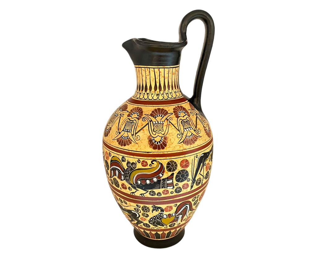 Oinochoe jar 29cm,Ancient Greek Pottery,Corinthian art – ifigeneiaceramics