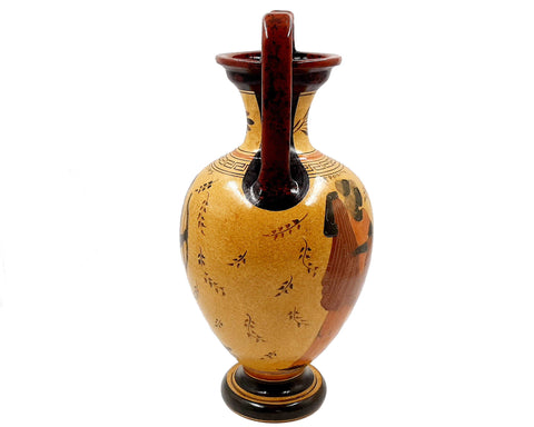 Pottery Pot Vase Amphora 34cm,God Dionysus with Goddess Aphrodite and Goddess Artemis