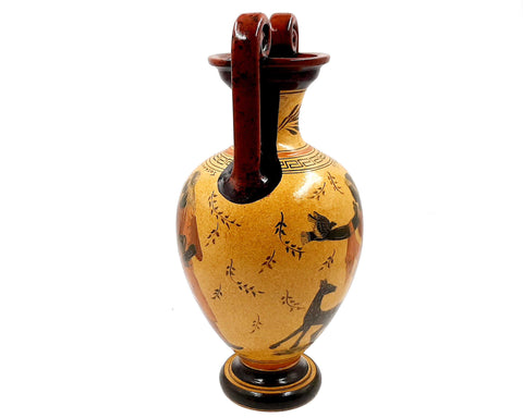 Pottery Pot Vase Amphora 34cm,God Dionysus with Goddess Aphrodite and Goddess Artemis