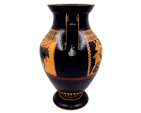 Red -Black Figure Amphora 31cm,Hercules driving Bull to Sacrifice,Museum Replicas