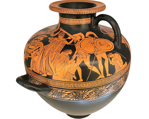 Red figure Hydria 43cm, Sack of Troy,Museum Replicas