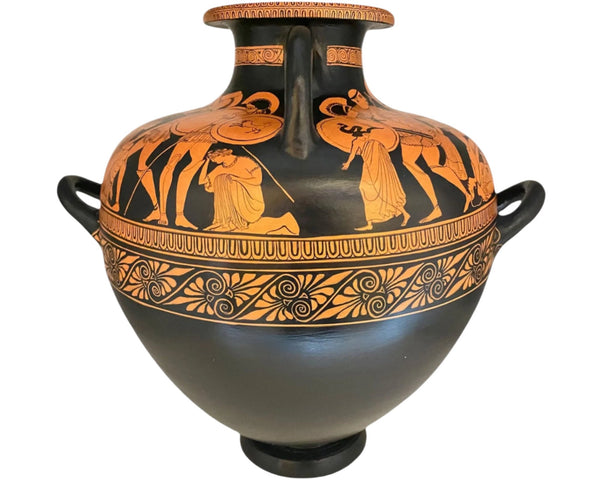 Red figure Hydria 43cm, Sack of Troy,Museum Replicas