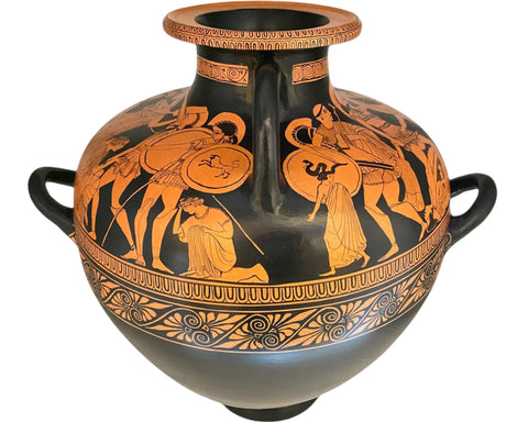 Red figure Hydria 43cm, Sack of Troy,Museum Replicas