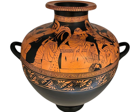 Red figure Hydria 43cm, Sack of Troy,Museum Replicas