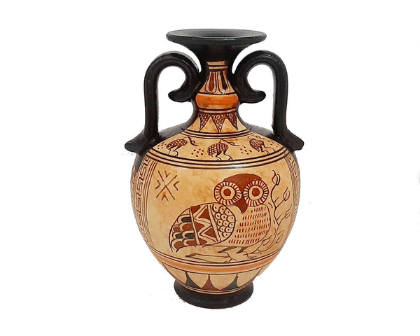 Set of 2 Geometric Greek vases 13,5cm,Ancient Pottery