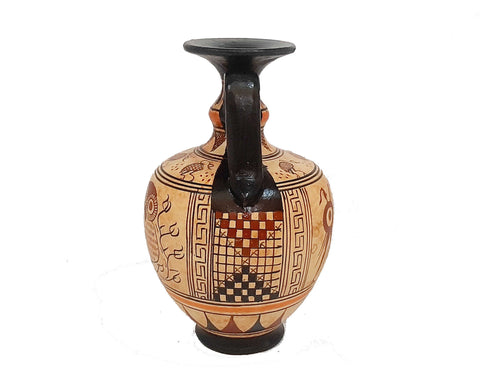 Set of 2 Geometric Greek vases 13,5cm,Ancient Pottery