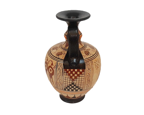 Set of 2 Geometric Greek vases 13,5cm,Ancient Pottery