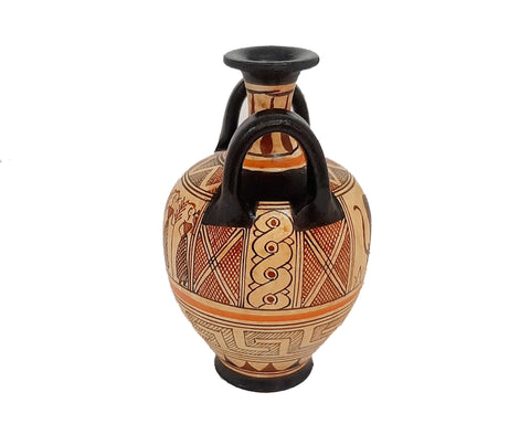 Set of 2 Geometric Greek vases 13,5cm,Ancient Pottery