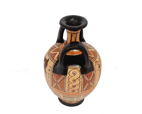 Set of 2 Geometric Greek vases 13,5cm,Ancient Pottery