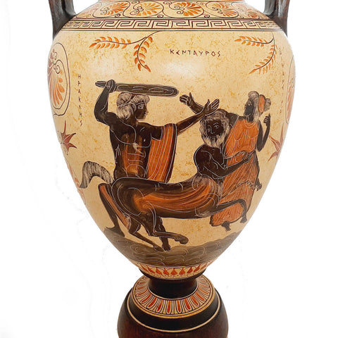 Αχιλλέας με τη Βρισηίδα,Ηρακλής με τον Κένταυρο,Αγγείο Ελληνικής κεραμικής Αμφορέας 57εκ.