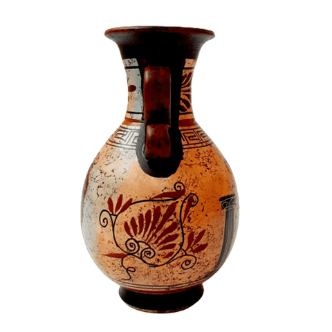 Ancient Greek Amphora 17cm,Multicolored,showing themes from Ancient Olympics - ifigeneiaceramics