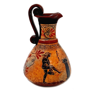 Ancient Greek Jar Vase 19cm,Multicolored,showing themes from Ancient Olympics - ifigeneiaceramics