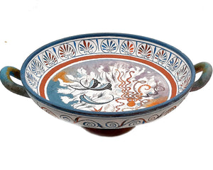 Ancient Greek  Kylix 26cm,Minoan Art Pottery - ifigeneiaceramics