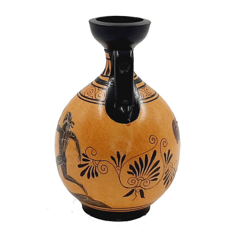 Ancient Greek Pottery Pot 17cm,showing themes from Ancient Olympics - ifigeneiaceramics
