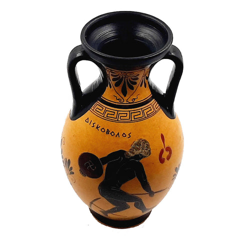 Ancient Greek Pottery Vase 26cm,shows themes from Ancient Olympics - ifigeneiaceramics