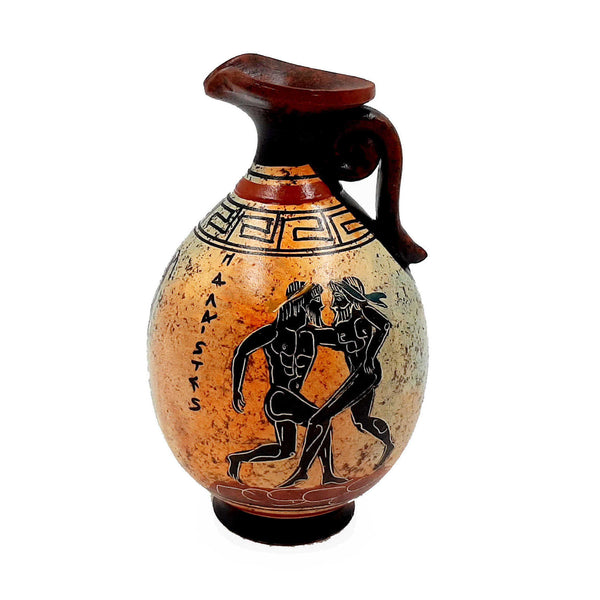 Ancient Greek Vase 13cm,Multicolored,showing themes from Ancient Olympics - ifigeneiaceramics