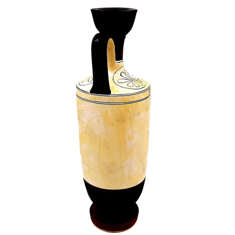 Attic white ground lekythos 30cm,Visit to a grave by the Bosanquet painter