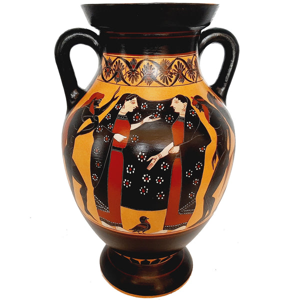 Black figure Pottery,Replicas Amphora 31cm,Heracles slaying the Stymphalian birds - ifigeneiaceramics