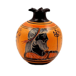 Ceramic Pomegranates 10cm,God Poseidon,Goddess Athena - ifigeneiaceramics