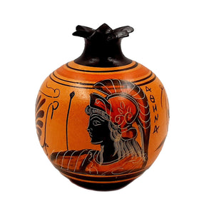 Ceramic Pomegranates 10cm,God Poseidon,Goddess Athena - ifigeneiaceramics