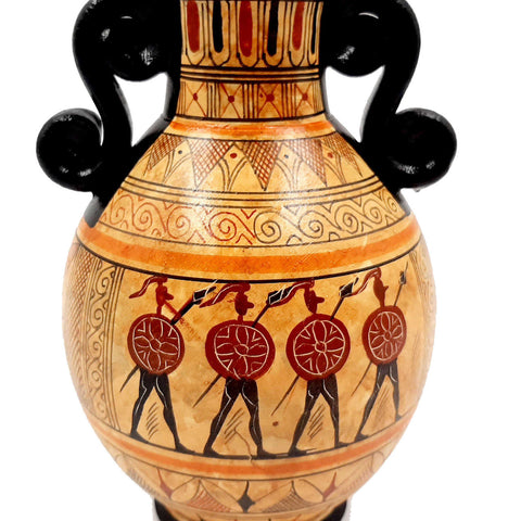 Geometric Amphora 17cm,Greek Pottery Vase - ifigeneiaceramics