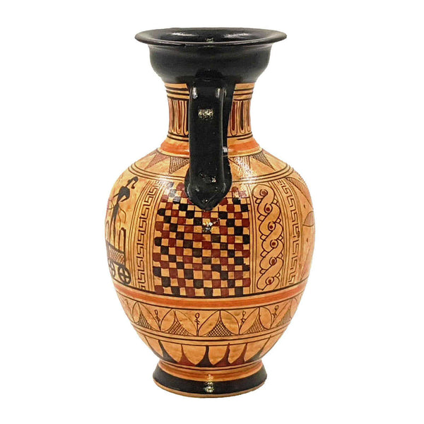 Geometric Vase 17cm,Ancient Greek Pottery Amphora - ifigeneiaceramics