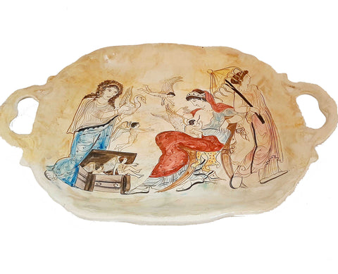 Θεά Αφροδίτη που θηλάζει Έρως,Διακοσμητικός Δίσκος (28,5x21,5) εκ.