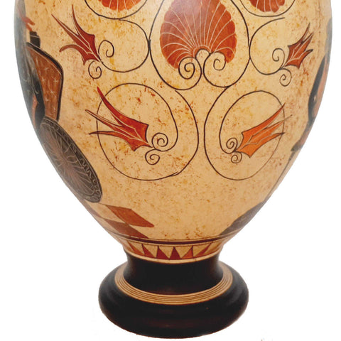Déesse Aphrodite avec Ares, Héphaïstos avec thétis, Vase en poterie grecque Amphora 46cm