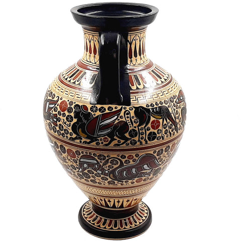Greek Amphora Vase 36cm,Corinthian Art Pottery - ifigeneiaceramics